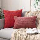 Axyaa Modern Braid Red Pillow Covers - Ultra Soft Stretchy Decorative Cushion Case