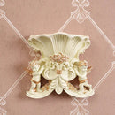 Axyaa Double Angel Vase Wall Hanging with Artificial Flowers for Home Decor