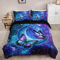 Axyaa Butterfly Flower Print Bedding Set - Soft Duvet Cover for Bedroom