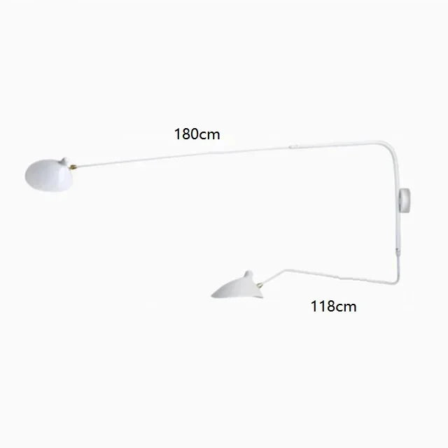 Axyaa Nordic LED Wall Light with Adjustable Long Arm for Living Room & Bedroom