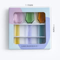 Axyaa Two Tone Glass Spoon Set - 3-Piece Milk Dessert & Ice Cream Shovel Shape