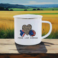 Axyaa Freedom Series Enamel Mug: USA 4th July Coffee Cup - Celebrate Festive Drinkware