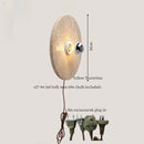 Axyaa Wabi Sabi LED Wall Lamp Circular Yellow Travertine Bedroom Bathroom Mirror Light