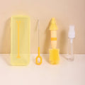 Axyaa Silicone Bottle Cleaning Set with Nipple Brush, Drip Rack & Travel Case