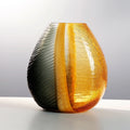 Axyaa Handcrafted Glass Vase with Ice Crack Texture - Light Luxury Living Room Decor