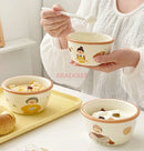 Axyaa Ceramic Bowl Set - Stylish Rice, Noodle, and Soup Bowls for Family Tableware