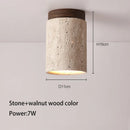 Axyaa Japanese Style LED Round Ceiling Lamp for Living Room Balcony 110-220V