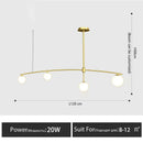Axyaa Nordic Glass Chandelier for Dining Living Room - G9 LED Pendant Light Fixture
