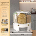 Axyaa Rotating Rice & Cereal Dispenser Box - Multi-Section Dry Food Storage