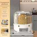Axyaa Rotating Rice & Cereal Dispenser Box - Multi-Section Dry Food Storage