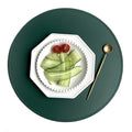 Axyaa Black Round Non-Slip Placemats Set for Durable Table Decor