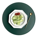 Axyaa Black Round Non-Slip Placemats Set for Durable Table Decor