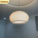 Axyaa White Woven Pendant Light: Modern Minimalist Lighting for Restaurant, Tea Room, Living Room