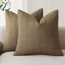 Axyaa Checked Cushion Cover White Grey Blue Green Ivory Autumn Decor Home Sofa