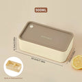 Axyaa Square Divided Lunch Box: Portable, Microwave Safe, Large Capacity, Sealed