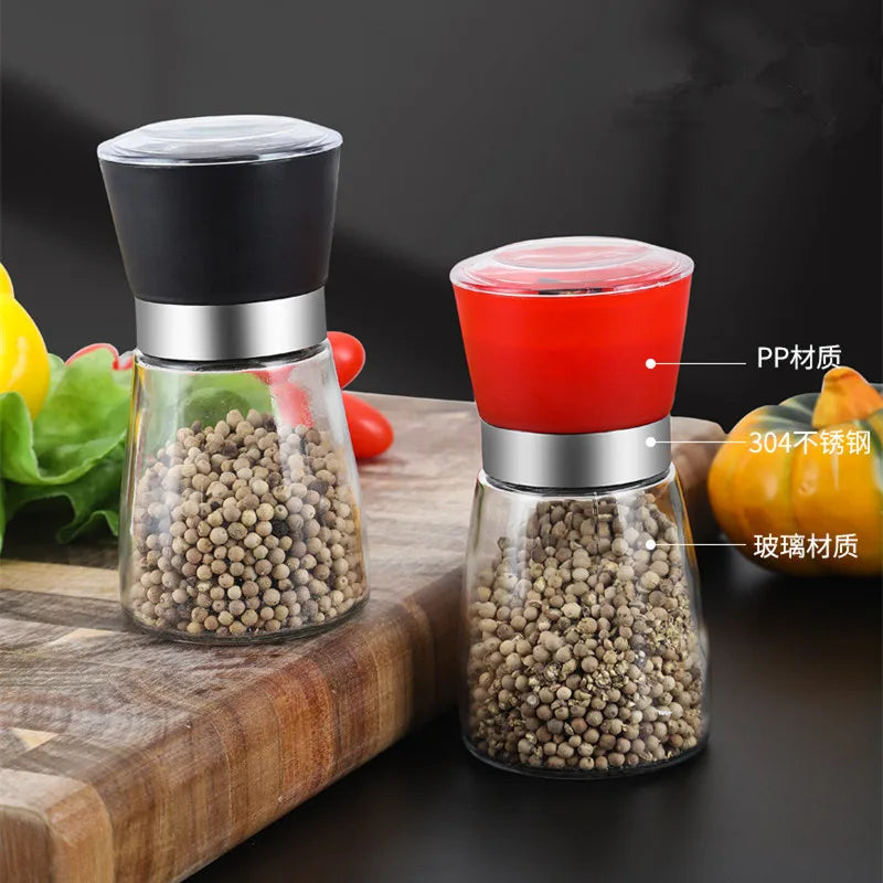 Axyaa 4-Piece Korean BBQ Scissors Set with Seasoning Bottle and Grinder