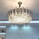 Axyaa Crystal Chandelier: Modern Luxury LED Hanging Lamp for Living/Dining Room