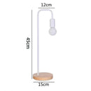 Axyaa Nordic Wooden Desk Lamp Vintage Iron Rod Table Lamps