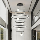 Axyaa Crystal Stair Chandelier Light - Ceiling Lamp LED Chandeliers for Living Room