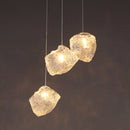 Axyaa Modern Ice Cake Glass Chandelier for Kitchen, Bedroom, and Bar Decorative Pendant Lighting