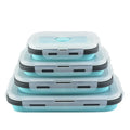 Axyaa Foldable Silicone Lunch Box Set - Microwave Safe & Portable