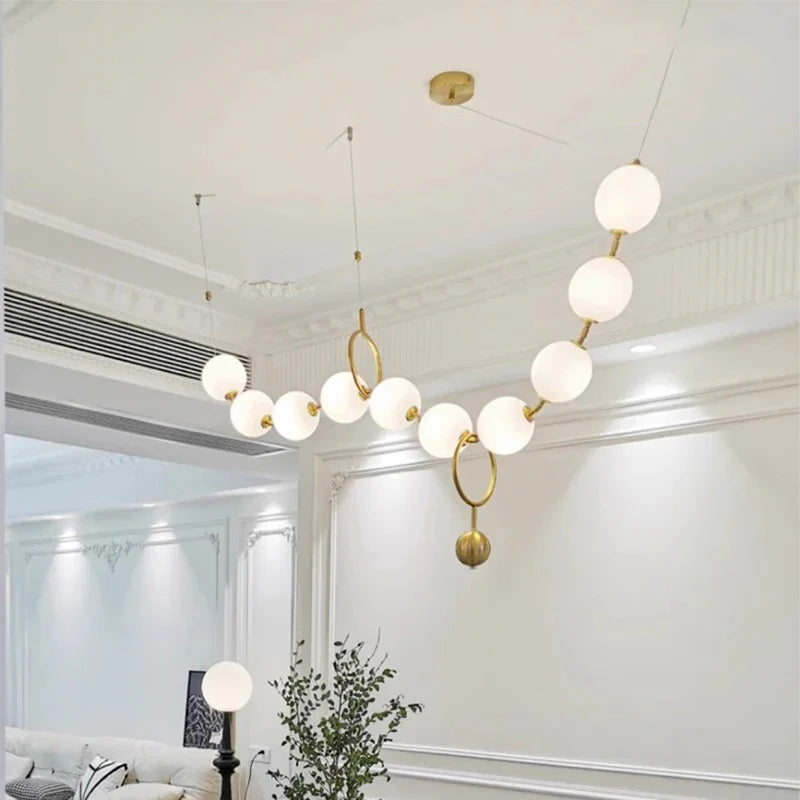 Axyaa LED Chandelier Ceiling Lamp for Modern Bedroom and Dining Room