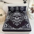 Axyaa Gothic Skull Victoria Baroque Bed Sheet Set for Stylish Bedroom Decor