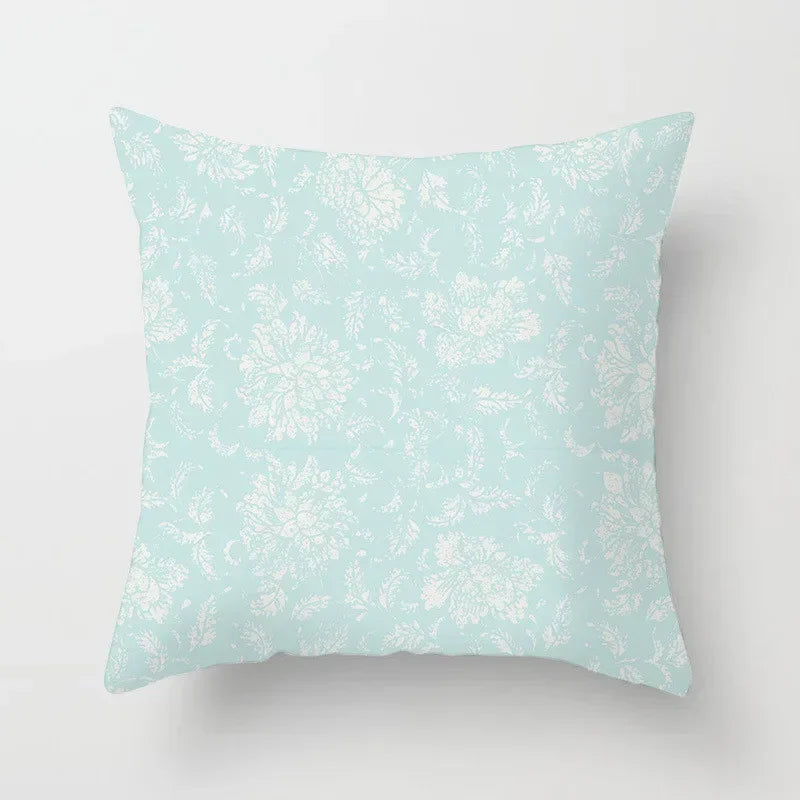Modern Geometry Print Pillow Case for Home Decor by Axyaa - Mint Green Pillow Cover