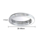 Axyaa Crystal Circle Ceiling Chandelier LED Light Fixture for Home Decor