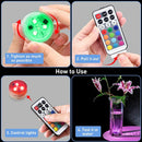 Axyaa Submersible LED Tea Lights with Remote Control for Vase, Pool, and More
