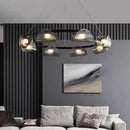 Axyaa Smoke Grey Glass LED Pendant Chandelier for Modern Interior Lighting