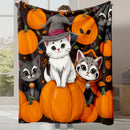 Axyaa Flannel Halloween Gift Sofa Blanket - Cute Cartoon Design