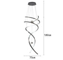 Axyaa Gold Spiral Staircase Chandelier for Dining Living Room Loft, Simple Luxury Hanging Lamps