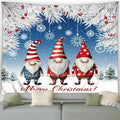 Axyaa Christmas Dwarf Snowman Print Tapestry for Festive Home Decor