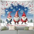 Axyaa Christmas Dwarf Snowman Print Tapestry for Festive Home Decor