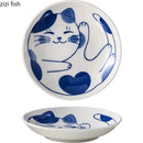 Axyaa Creative Cat Pattern Ceramic Seasoning Dish - Cute Appetizer Plate for Molecular Cooking