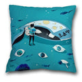 Axyaa Teal Blue Astronaut Pillowcase - Sea World Theme Sofa Cover