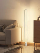 Axyaa LED Floor Lamp - Remote & Voice Control, Modern Design for Living Room