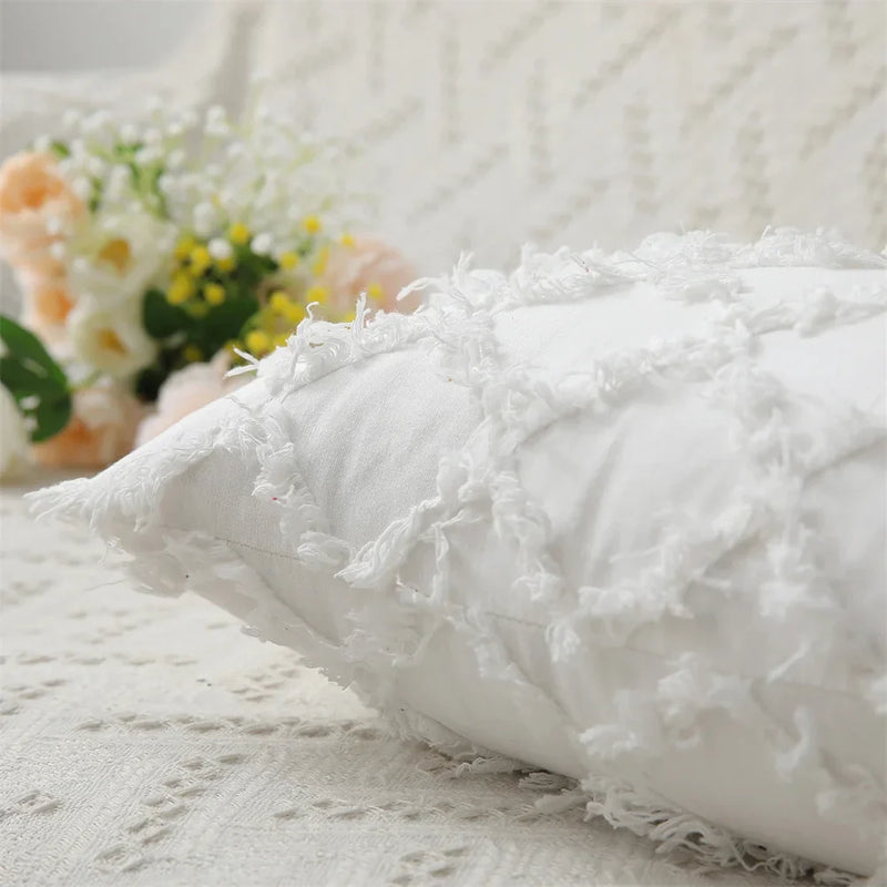 Axyaa Luxury Cotton Linen Pillow Cover 45x45cm - Sofa Decor Case