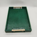 Axya Marble Effect Gold Trays Multicolor Desktop Organizer Storage Tray