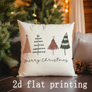 Axyaa Merry Christmas Pattern Pillowcases for Sofa, Bedroom, Car - Rectangular Cushion Cover