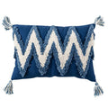 Navy Blue Cotton Throw Pillow Case 30x50/45x45cm - Axyaa Home Decor