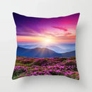 Axyaa Sunset Field Flowers Pillowcase Home Decor Office Car Ornaments
