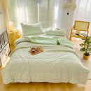 Axyaa Green Plaid Summer Quilt - High Quality Double-sided Queen Bed Comforter