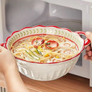Axyaa Ceramic Soup Bowl with Handle - Large Capacity, Oven-Safe