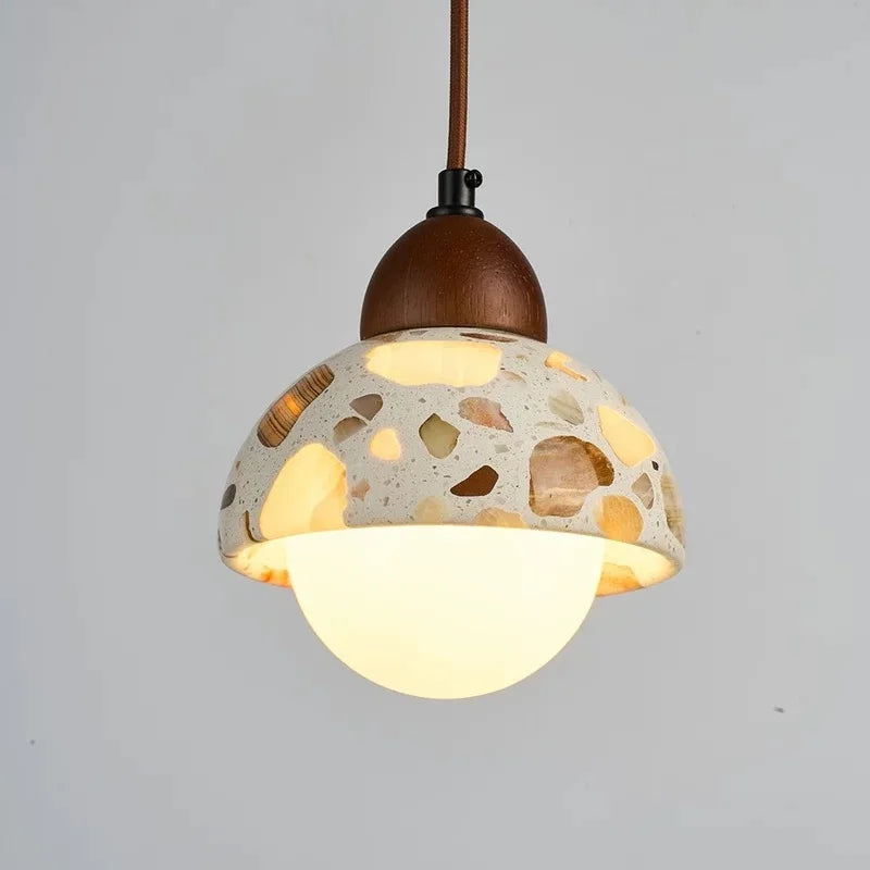 Axyaa Wabi Sabi Terrazzo LED Wall Lamp Pull Chain Switch Stair Light