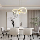 Axyaa LED Circle Pendant Chandelier for Dining Room Kitchen Bar - Modern Indoor Lighting