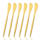 Axyaa Gold Butter Knife Set Stainless Steel Cheese Spreaders Cutlery Flatware Tool