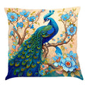 Axyaa Nordic Peacock Oil Painting Cushion Cover for Stylish Home Decor