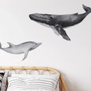 Kids Underwater World Theme Wall Stickers by Axyaa - Whale Dolphin Shell Sea Animals